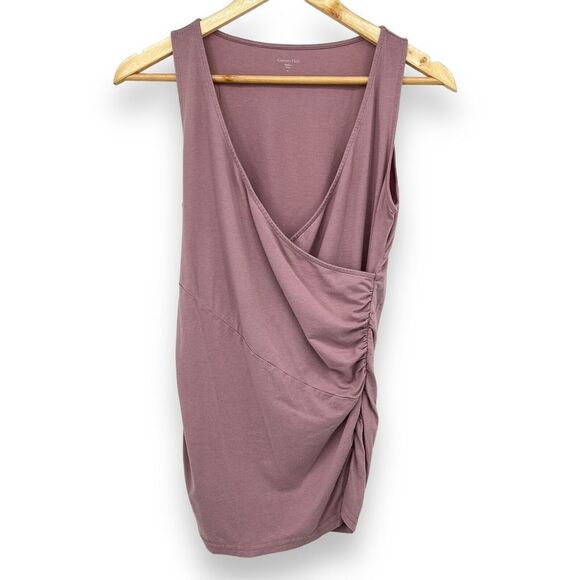 Garnet Hill Purple Mauve Cross Front Sleeveless Top Women's S - Picture 1 of 5